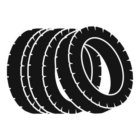 Pile of tire icon. Simple illustration of pile of tire vector icon for webのイラスト素材