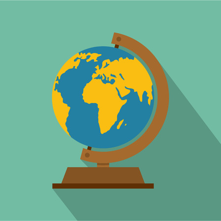 Globe icon. Flat illustration of globe vector icon for webのイラスト素材