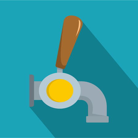 Beer tap icon. Flat illustration of beer tap vector icon for webのイラスト素材
