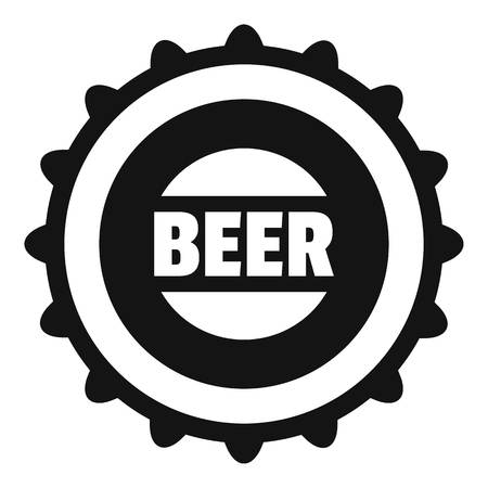 Beer cap icon. Simple illustration of beer cap vector icon for webのイラスト素材