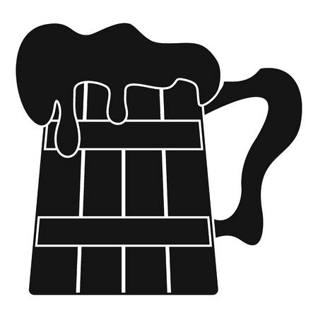 Big beer mug icon. Simple illustration of big beer mug vector icon for webのイラスト素材