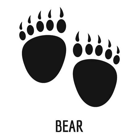 Bear step icon. Simple illustration of bear step vector icon for webのイラスト素材