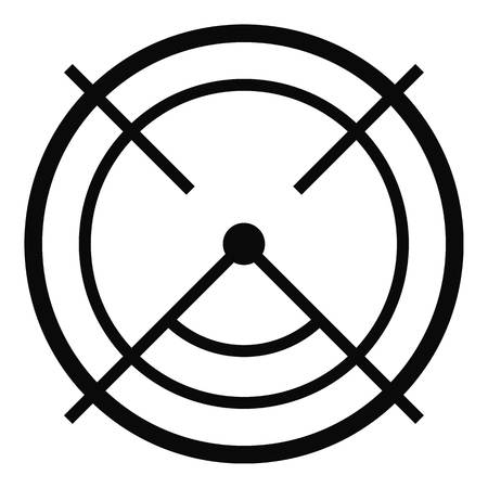Aim radar icon. Simple illustration of aim radar vector icon for webのイラスト素材
