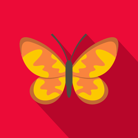 Wild butterfly icon. Flat illustration of wild butterfly vector icon for webのイラスト素材