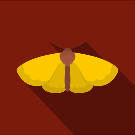 Moth icon. Flat illustration of moth vector icon for webのイラスト素材