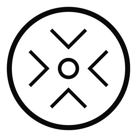 See radar icon. Simple illustration of see radar vector icon for webのイラスト素材