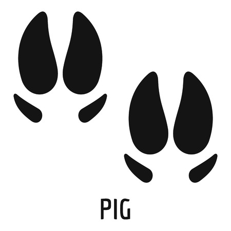 Pig step icon. Simple illustration of pig step vector icon for webのイラスト素材