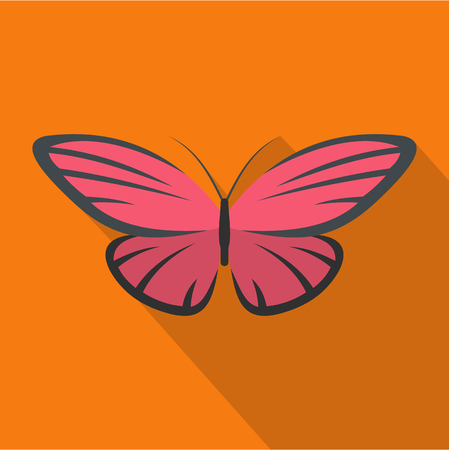 Nice butterfly icon. Flat illustration of nice butterfly vector icon for webのイラスト素材