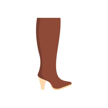 Flat illustration of woman boots vector icon isolated on white backgroundのイラスト素材