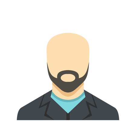 Man avatar icon. Flat illustration of man avatar vector icon isolated on white backgroundのイラスト素材