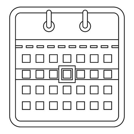 Calendar icon. Outline illustration of calendar vector icon for webのイラスト素材