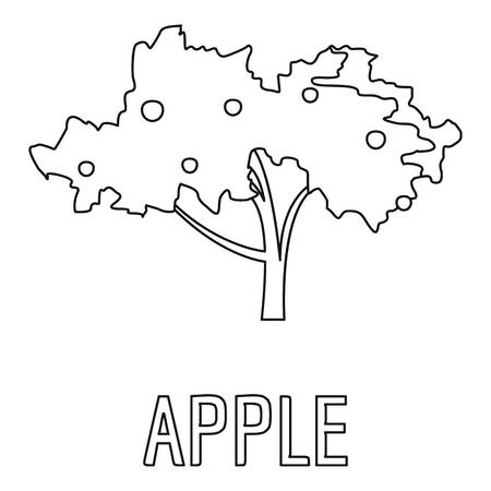 Apple treeicon. Outline illustration of apple vector icon for web.のイラスト素材