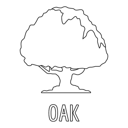 Oak tree  icon. Outline illustration of oak vector icon for web.のイラスト素材