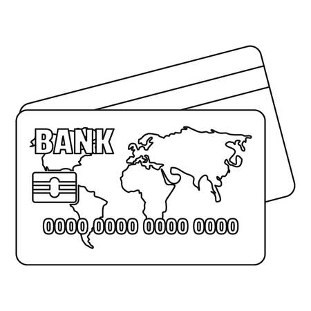 Credit card icon. Outline illustration of credit card vector icon for web.のイラスト素材