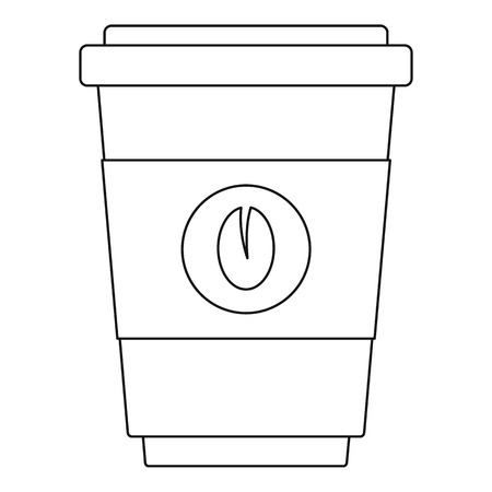 Coffee icon. Outline illustration of coffee vector icon for web.のイラスト素材