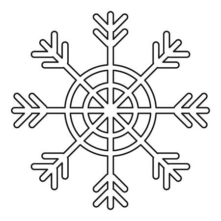 Snowflake icon. Outline illustration of snowflake vector icon for web.のイラスト素材