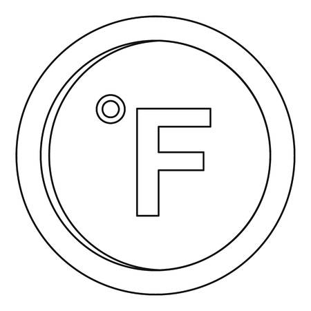 Fahrenheit icon. Outline illustration of Fahrenheit vector icon for web.のイラスト素材