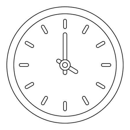House clock icon. Outline illustration of house clock vector icon for web.のイラスト素材