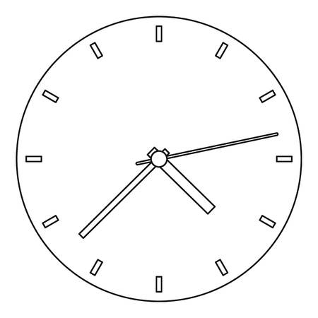 Fine clock icon. Outline illustration of fine clock vector icon for web.のイラスト素材