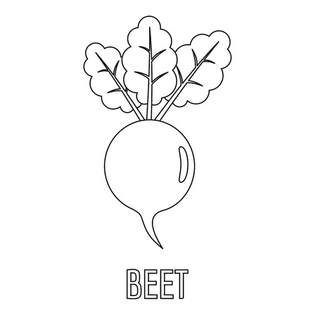 Beet icon. Outline illustration of beet vector icon for webのイラスト素材