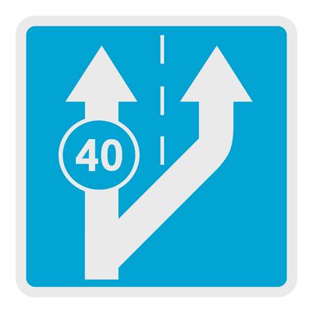 Forty on arrow icon. Flat illustration of forty on arrow vector icon for web.のイラスト素材