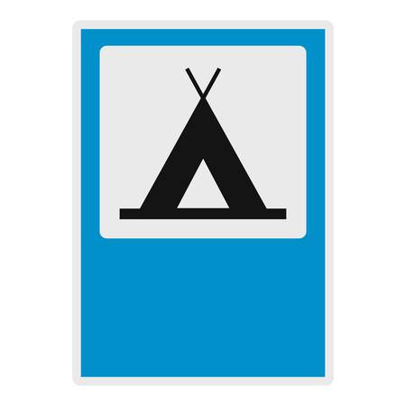 Camping icon. Flat illustration of camping vector icon for web.のイラスト素材