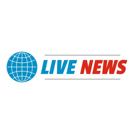 Live news program icon. Flat illustration of live news program vector icon for web.のイラスト素材
