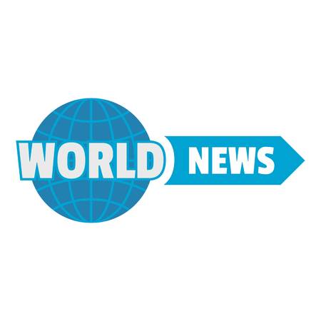 World important news icon. Flat illustration of world important news vector icon for web.のイラスト素材