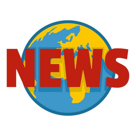 Hot news icon. Flat illustration of hot news vector icon for web.のイラスト素材