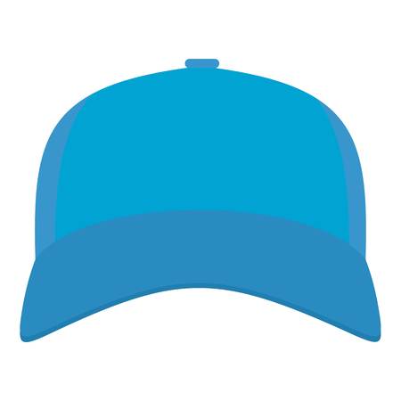 Baseball cap in front icon. Flat illustration of baseball cap in front vector icon for web.のイラスト素材