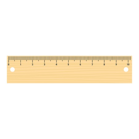 Short ruler icon. Flat illustration of short ruler vector icon for web.のイラスト素材