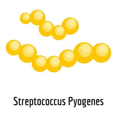 Streptococcus pyogenes icon. Cartoon illustration of streptococcus pyogenes vector icon for web.のイラスト素材