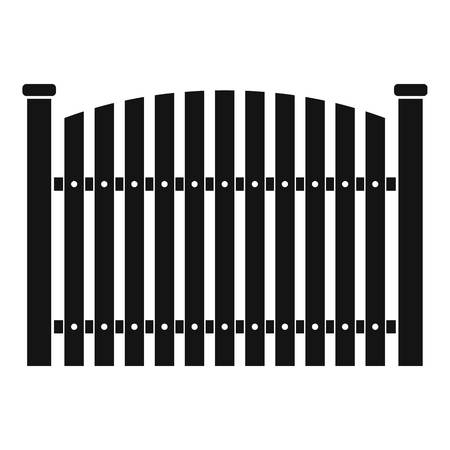 Wooden fence icon. Simple illustration of wooden fence vector icon for web.のイラスト素材