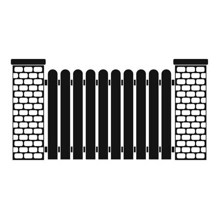 City fence icon. Simple illustration of city fence vector icon for web.のイラスト素材
