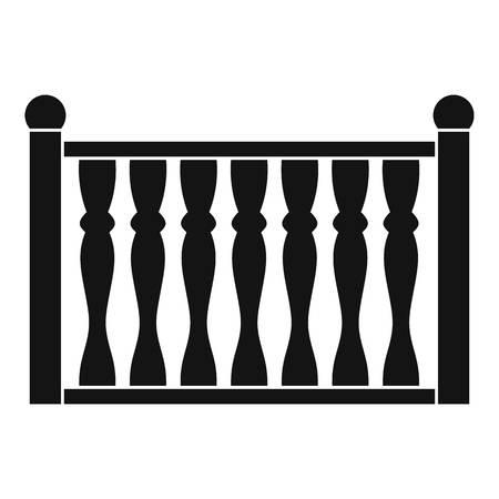 Fence with column icon. Simple illustration of fence with column vector icon for web.のイラスト素材