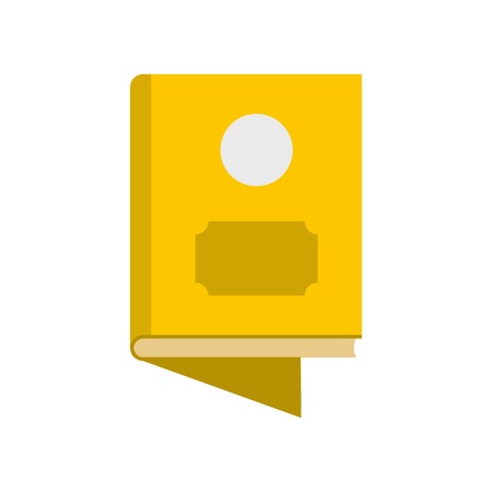 Flat illustration of book vector icon isolated on white background.のイラスト素材