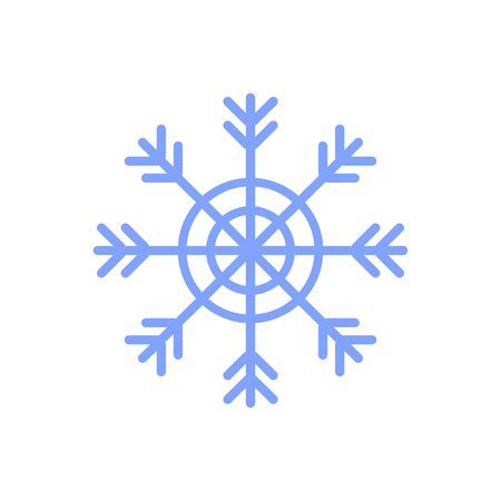Snowflake icon. Flat illustration of snowflake vector icon isolated on white backgroundのイラスト素材