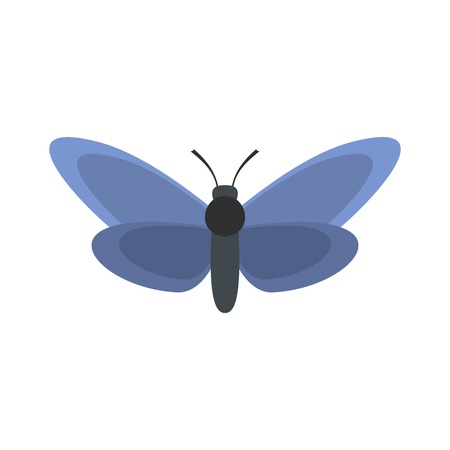 Light butterfly icon. Flat illustration of beautiful butterfly vector icon isolated on white background.のイラスト素材