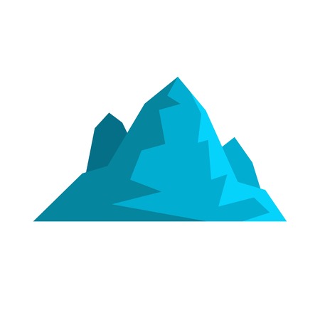 Iceberg icon. Flat illustration of iceberg vector icon isolated on white background.のイラスト素材
