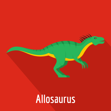 Flat illustration of Allosaurus vector iconのイラスト素材