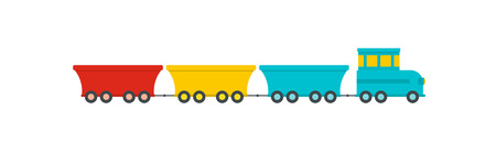 Commercial train icon. Flat illustration of commercial train vector icon for web.のイラスト素材