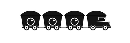 Train with cargo icon. Simple illustration of train with cargo vector icon for web.