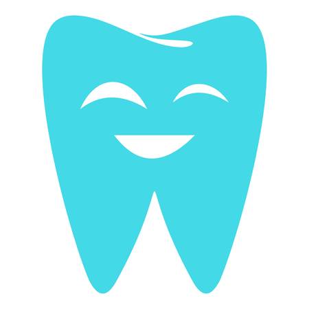 Sparkling tooth icon. Flat illustration of sparkling tooth, vector icon for web.のイラスト素材