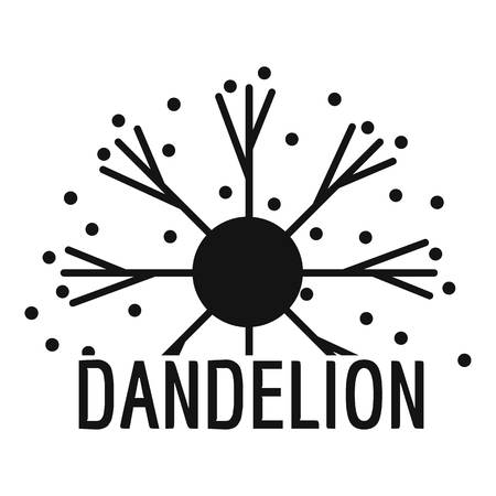 Dandelion logo icon. Simple illustration of dandelion vector icon for webのイラスト素材