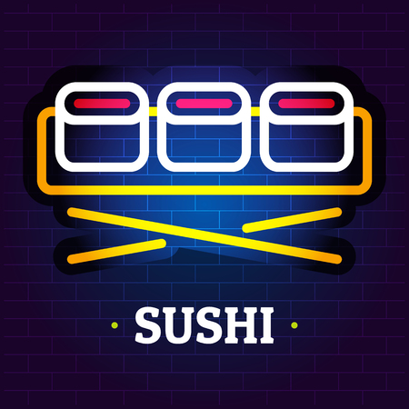 Flat illustration of sushi vector for webのイラスト素材