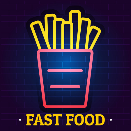 Flat illustration of fast food vector for webのイラスト素材