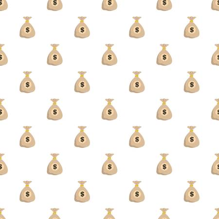 Bag money pattern seamless in flat style for any designのイラスト素材