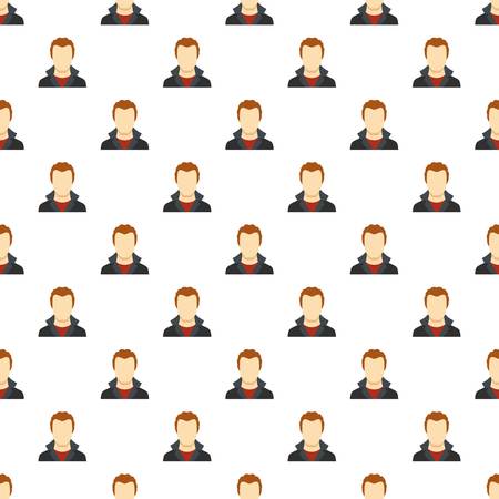 New man avatar pattern seamless in flat style for any designのイラスト素材