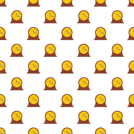 Clock vintage pattern seamless in flat style for any designのイラスト素材
