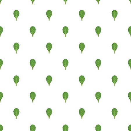 Spinach pattern seamless in flat style for any designのイラスト素材